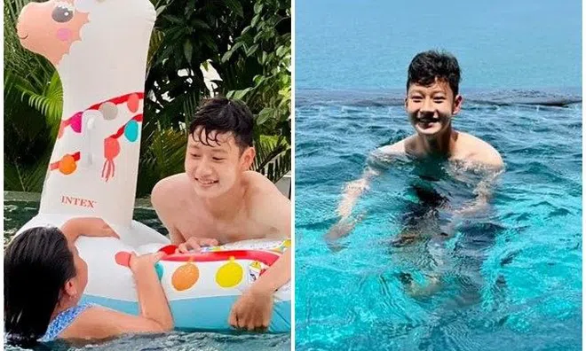 Con trai Quang Dũng Jennifer Phạm vui đùa hết cỡ, cực thân thiết với em gái cùng mẹ khác cha