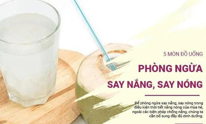 5 loại đồ uống giải nhiệt, phòng ngừa say nắng, say nóng