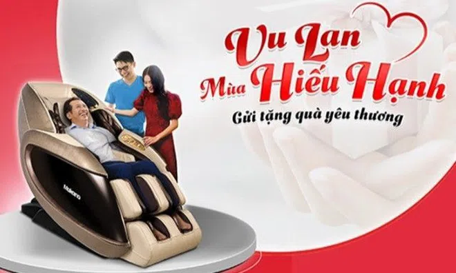 Ghế massage Daikiosan thay lời báo hiếu mùa Vu Lan