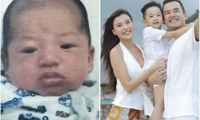 Con Thuý Diễm mới sinh nhăn nheo, 4 năm sau soái ca như Lương Thế Thành, tướng tai không vừa