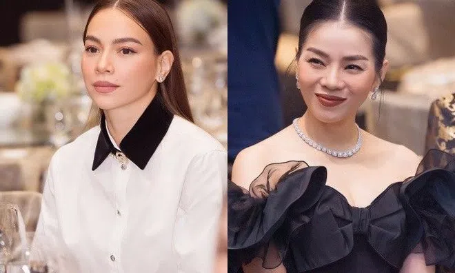 Hồ Ngọc Hà vui vẻ với Hương Giang, lạnh lùng khi Lệ Quyên được nhắc tới dù ngồi chung bàn