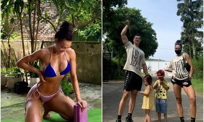 Nữ lực sĩ 1m70 lấy chồng cao 1m90: 4 năm có 3 con, chạnh lòng vì lời bàn tán chiều cao của con