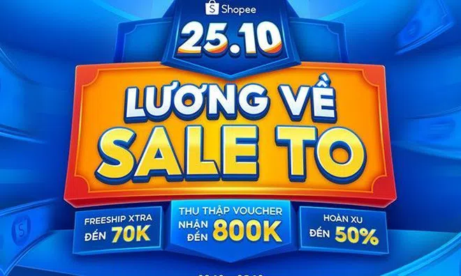 Sắm combo làm đẹp từ đầu đến chân với ba tầng ưu đãi Giảm giá - Hoàn xu - Freeship tại “Lương về, Sale to”