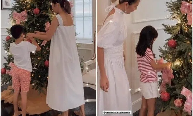 3 con Tăng Thanh Hà hiếm hoi cùng xuất hiện, cả 3 nhóc tì chân dài, gầy mảnh mai giống mẹ