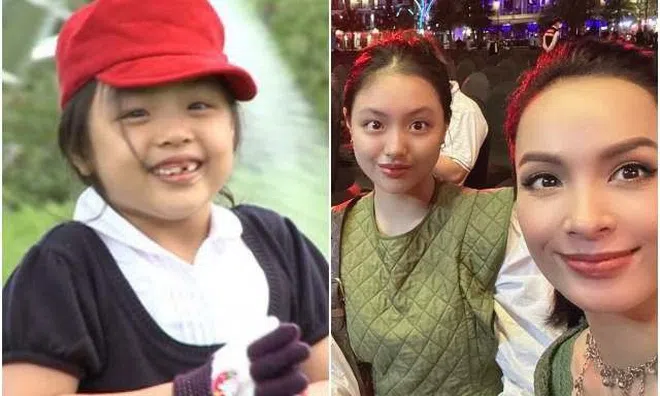 Suti "Bố ơi mình đi đâu thế" giống mẹ như bản sao, vóc dáng dậy thì chuẩn siêu mẫu