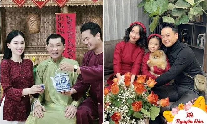 Tết của sao: Dâu mới nhà tỷ phú Johnathan Hạnh Nguyễn khoe ảnh bên bố chồng, Hồng Đăng thắm thiết ôm vợ con