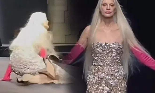 Siêu mẫu 58 tuổi, tóc bạc phơ "vồ ếch" trước hàng hiệu ánh mắt vì "vũ khí" cao lênh khênh