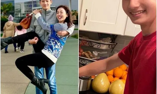 Con trai Jennifer Phạm trưởng thành giờ đẹp trai hơn cả bố Quang Dũng, đi học là thủ khoa, về nhà giỏi bếp núc