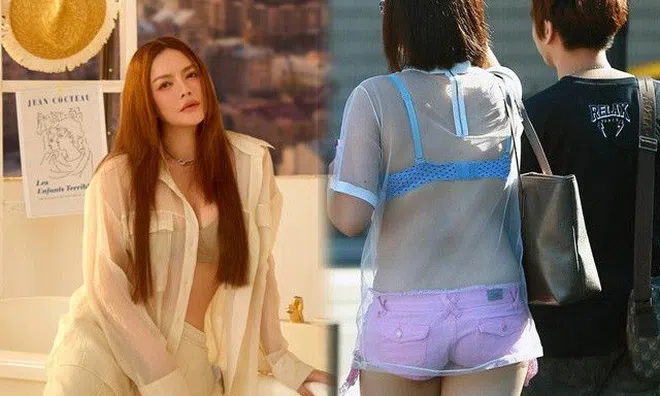 Đây là kiểu áo "mặc như không", lộ cả nội y mà nhiều chị em vẫn vô tư diện ra phố