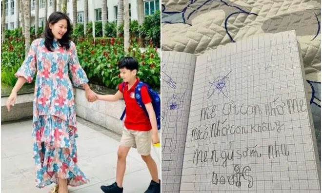 Con trai diễn viên Ngọc Lan đòi mang áo ngực của mẹ đi học, lặng người nghe cậu bé giải thích