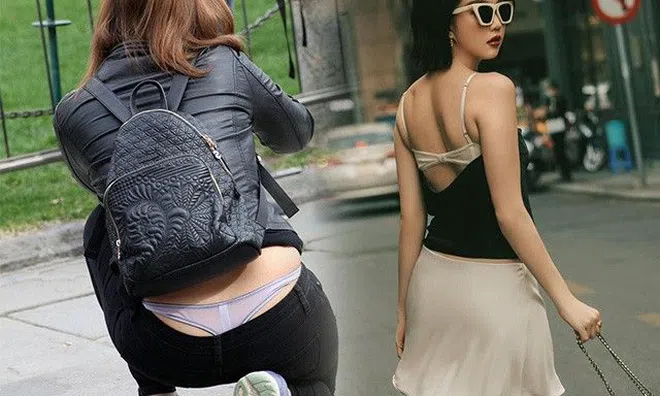 Chẳng thèm giấu, nhiều chị em mặc áo lót lộ thiên ra công cộng, người qua đường ái ngại nhìn