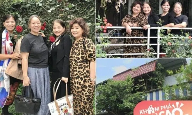 NSND Thanh Hoa đăng ảnh bên 4 chị em ruột, khoe vườn nhà rộng 1.000m2 ngập tràn sắc hoa