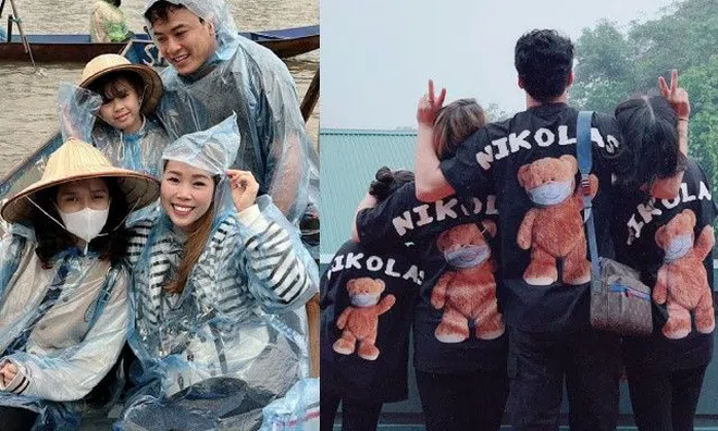 Hồng Đăng hiếm hoi khoe ảnh hạnh phúc bên vợ con, nhiều người chú ý ánh mắt của bà xã Anh Đào