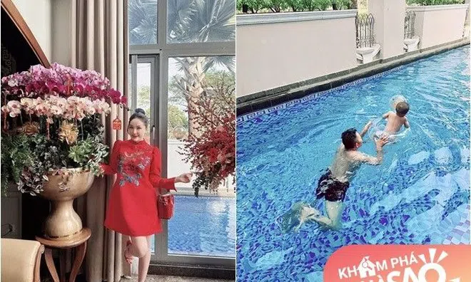 Biệt thự đồ sộ của Bảo Thy và đại gia Hà Tĩnh hơn 10 tuổi: Bên ngoài có hồ bơi, bên trong nội thất sang trọng