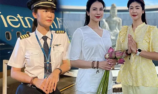 Nữ cơ trưởng đầu tiên của Việt Nam U40 không hề bị thời gian bào mòn, sắc vóc đời thực lấn át người nổi tiếng