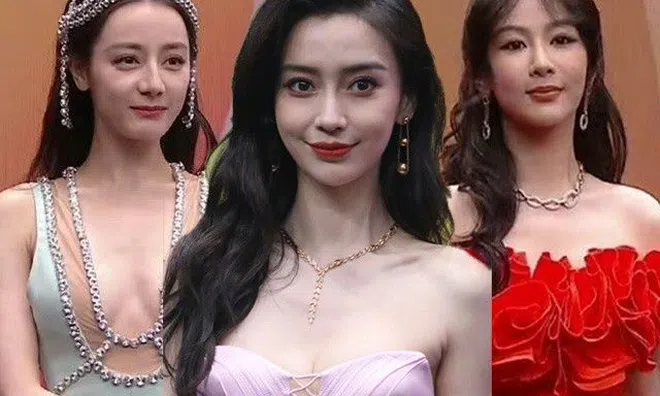 Đêm hội Bazaar: Địch Lệ Nhiệt Ba, Dương Tử "đầu hàng" cam thường, Angela Baby nhờ son đỏ cứu rỗi