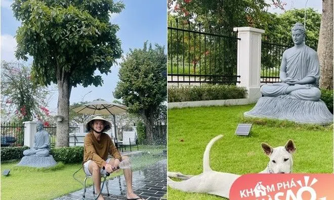 Quốc Trường khoe chó "tướng giống chủ", để lộ khuôn viên biệt thự 45 tỷ làm nhiều người mơ ước