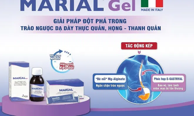 Marial Gel - Trợ thủ đắc lực cho người bệnh trào ngược dạ dày thực quản và trào ngược họng thanh quản (GERD và LPR)