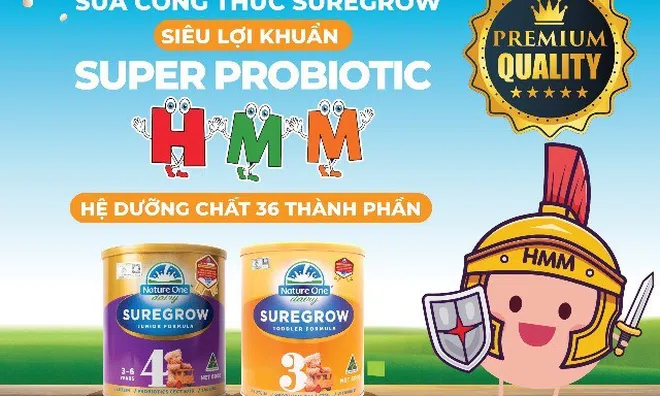 Sữa Suregrow - Dòng sữa công thức có chứa siêu lợi khuẩn HMM được các mẹ tin dùng cho con