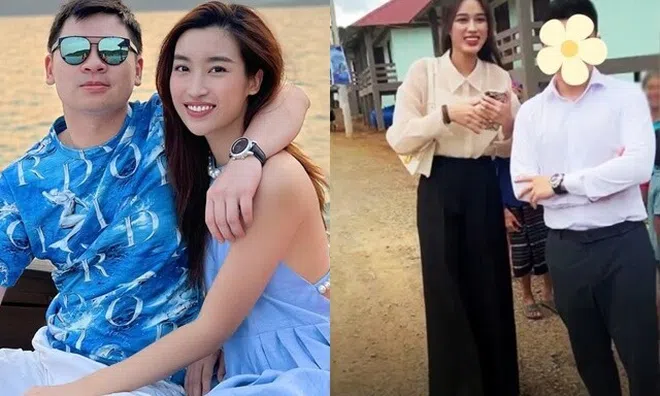 Các mỹ nhân nhà Sen Vàng yêu thiếu gia: 2 Hoa hậu họ Đỗ tinh tế đi giày bệt khi đứng cùng "nửa kia"