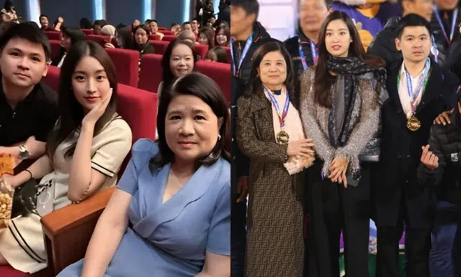 Hoa hậu Đỗ Mỹ Linh tháp tùng mẹ chồng hào môn xem ca nhạc, đi đâu cũng thân thiết ngồi cạnh bên