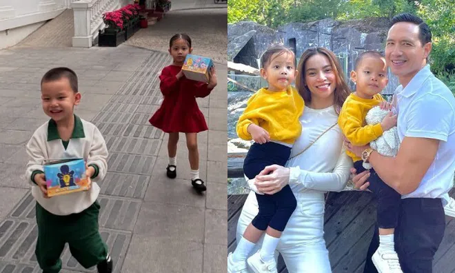 2 con Hồ Ngọc Hà học tiếng Việt bài bản nhưng "câu hiểu câu không" khi nghe giọng Bắc, ngày càng giống hệt bố mẹ