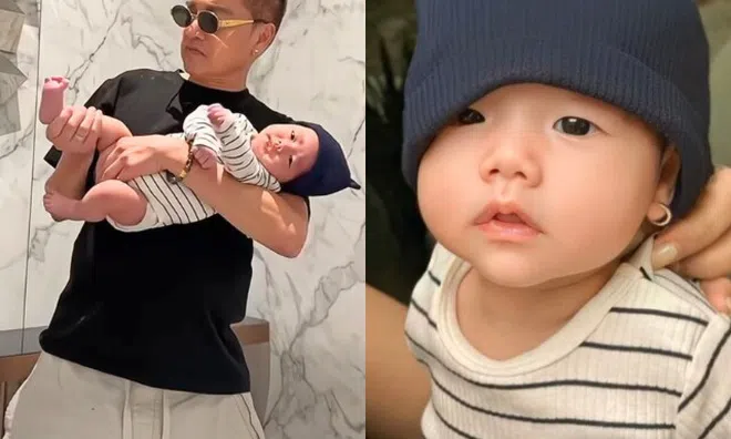 Quang Minh khoe clip nói chuyện với con trai, quý tử 3 tháng tuổi đã có sẵn nghệ danh Tăng Minh Khôi