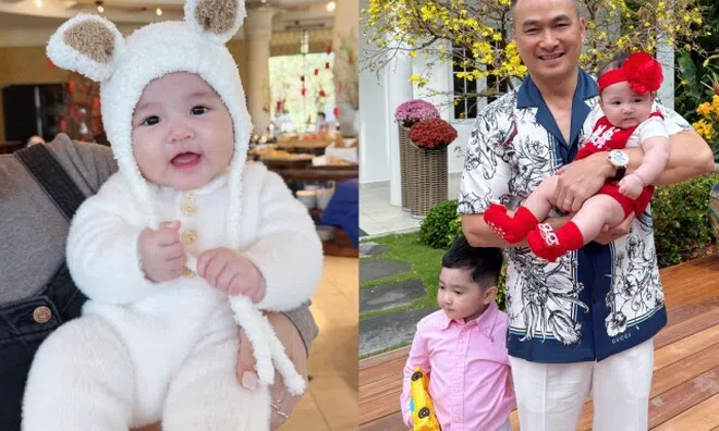 Vẻ bụ bẫm của ái nữ nhà Chi Bảo: 5 tháng tuổi rõ nét thanh tú, khoe nụ cười chưa mọc răng cực "đốn tim"