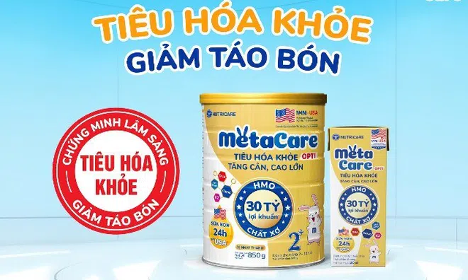 Sữa mát Metacare Opti được chứng minh lâm sàng giúp tiêu hóa khỏe, giảm táo bón