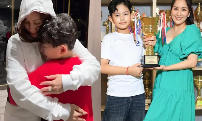 Khánh Thi đưa Phan Hiển đi "săn" cúp vô địch, thắt lòng khi con khóc nói: "Ba mẹ lại đi nữa à"