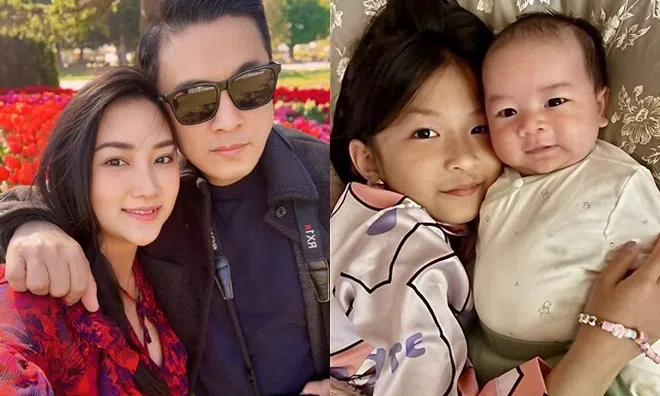 Lam Trường gọi vợ trẻ là "bé" và cưng nhất nhà, con trai quốc tịch Mỹ gần 2 tháng tuổi đã bầu bĩnh, giống hệt chị gái