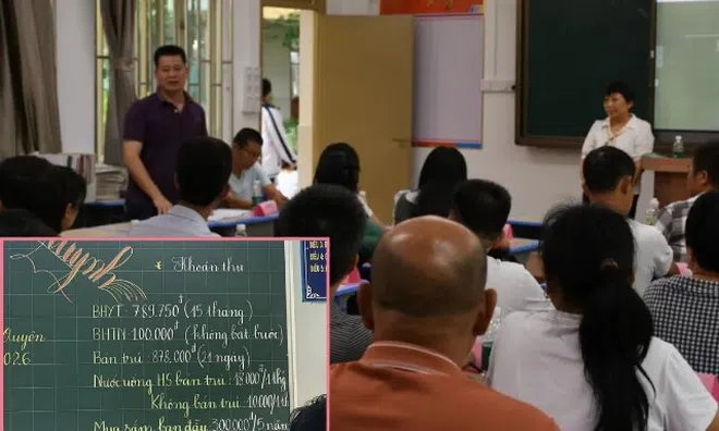 Phụ huynh hoang mang khi thấy khoản thu "bảo hiểm thất nghiệp 100.000/tháng" khi đi họp đầu năm cho con lớp 1