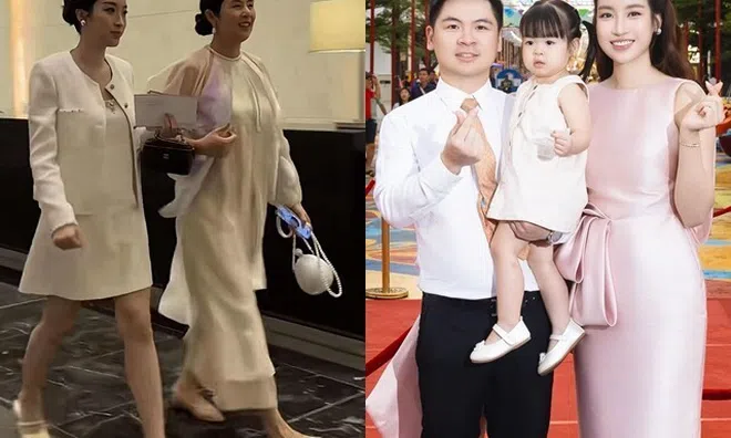 Sao Việt 24h: Hoa hậu Đỗ Mỹ Linh lộ vòng 2 lùm lùm, nghi vấn mang thai lần 2 khi dự đám cưới Đỗ Thị Hà