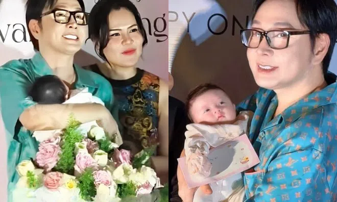 Hoa hậu Phương Lê mừng đầy tháng con thứ 4, ái nữ sinh với NSƯT Vũ Luân trông cực yêu