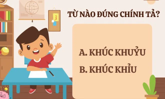 Trả lời câu đố Tiếng Việt trong 1 giây: Khúc khuỷu hay khúc khỉu đúng chính tả?