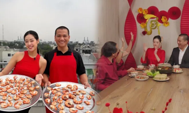 Chồng Khánh Vân chấp nhận tảo tần vì bà xã kém 17 tuổi, vào bếp nấu ăn được mẹ vợ chấm "10 điểm"