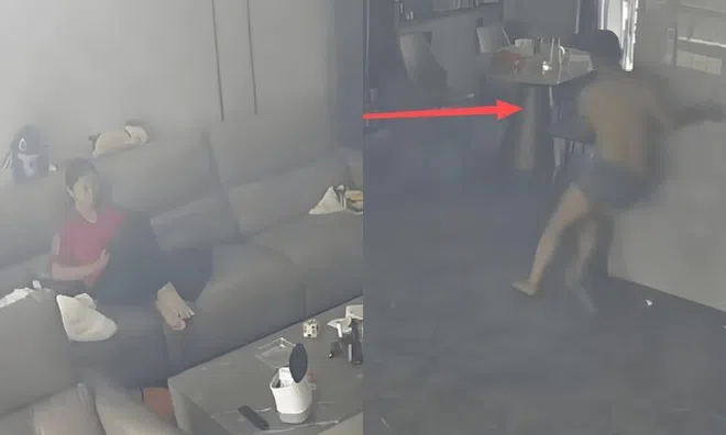 Nhà nghi ngút khói nhưng con gái vẫn ngồi sofa bấm điện thoại, phản ứng của người bố khiến tất cả đau lòng