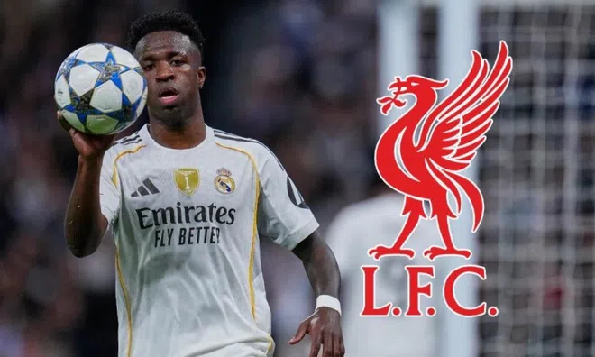 Liverpool “rình” cơ hội chiêu mộ Vinicius 0 đồng từ Real Madrid