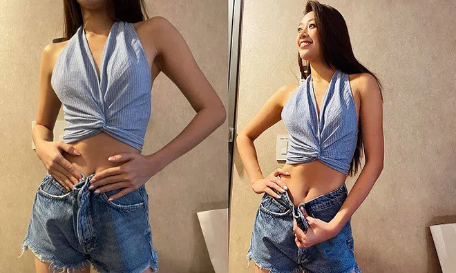 Khánh Vân bị kẹt lại tại Mỹ, sụt cân đến mức không mặc vừa quần