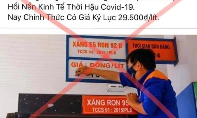 Đăng "giá xăng tăng lên 29.500 đồng/lít", 3 người bị mời lên làm việc