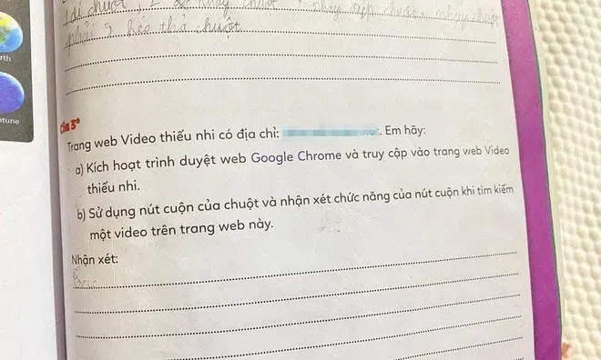 Vở bài tập Tin học lớp 3 chứa link "web đen": Công an TP Huế vào cuộc điều tra