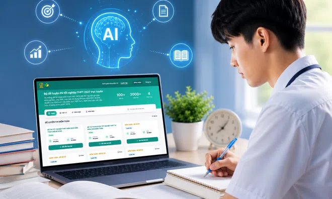 Luyện thi tốt nghiệp THPT 2027: AI hỗ trợ học sinh ôn tập theo năng lực cá nhân