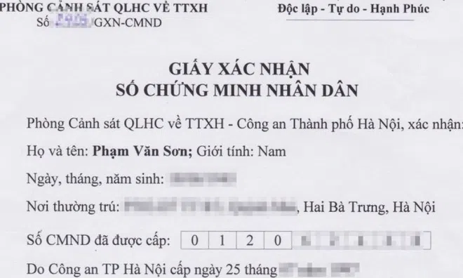 Xin xác nhận số chứng minh nhân dân ở đâu?