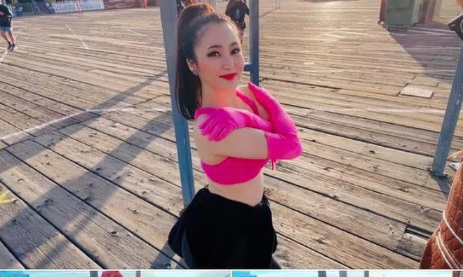 Hương Tràm 'bung lụa' giữa đất Mỹ với body 'mlem', lộ hình xăm hiểm