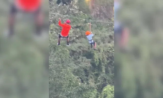Clip: Đứt dây an toàn khi trượt zipline, cậu bé 6 tuổi rơi xuống từ độ cao 12m