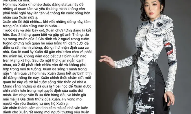 Ca sĩ Hà Thanh Xuân chia tay "vua cá Koi", hé lộ bí mật "hot" sau đám cưới