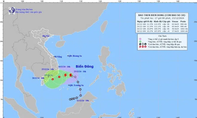 Chuyên gia khí tượng "phân tích" cơn bão số 10