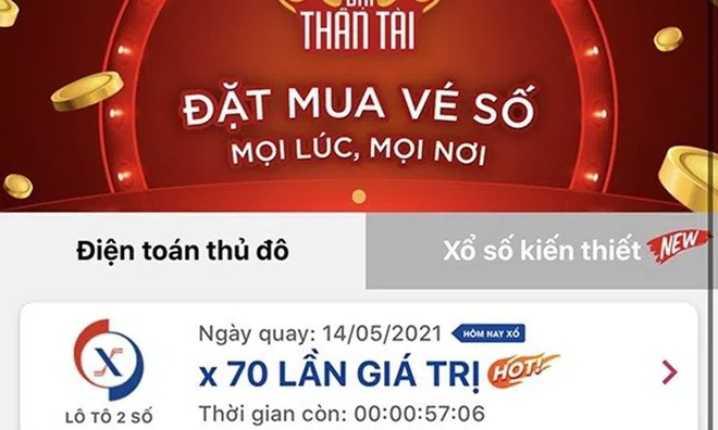 Bộ Tài chính: Mạnh tay xử lý doanh nghiệp cung cấp dịch vụ xổ số “Đặt 1 ăn 70”