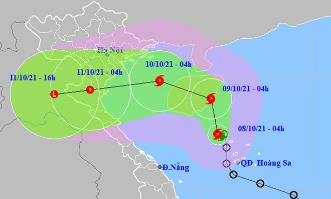 Áp thấp nhiệt đới đã mạnh lên thành bão, gió giật cấp 10