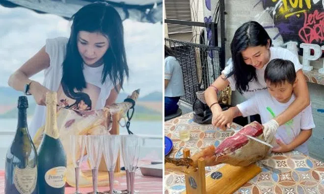 Diễn viên xinh đẹp Hong Kong bán thịt heo mưu sinh qua mùa dịch